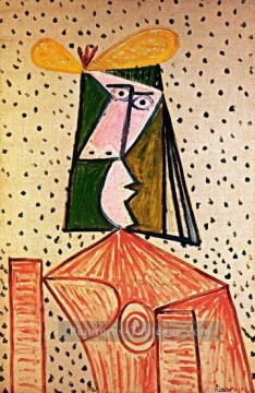 Bust of Femme 3 1944 cubism Pablo Picasso Peinture à l'huile
